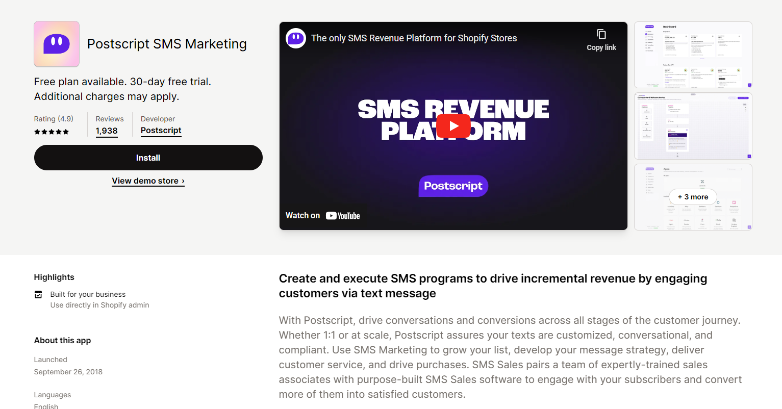 Postscript SMS Marketing